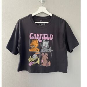 Garfield Gray Crop Top size Large (Juniors)
